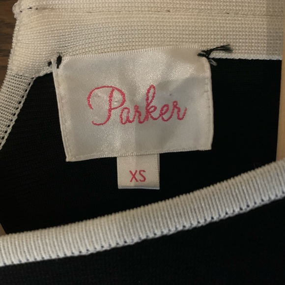 Parker Stretch Black and White Dress - Picture 2 of 4